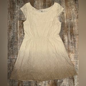 Vintage Cream Lace Ombré Lauren Conrad dress/tunic, size 14